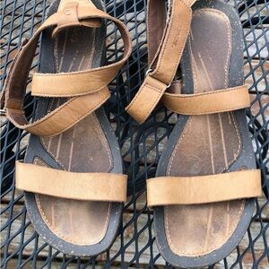 Teva Tan Leather “Cabrillo” Wedge Sandal